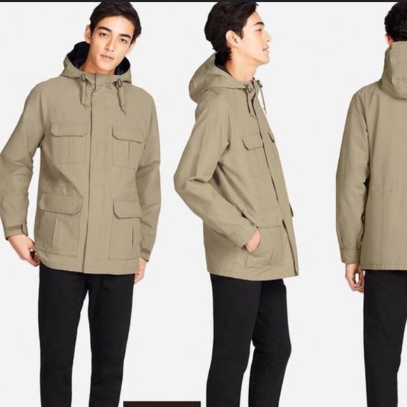 UNIQLO Zip-up Hooded Tan Jacket - Picture 1 of 12